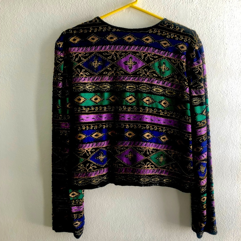 Short Embroidery Jacket Multicolor